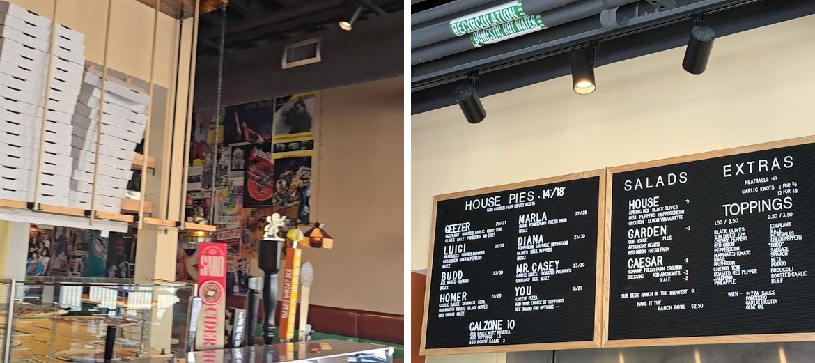 Very Important Pizza Menu